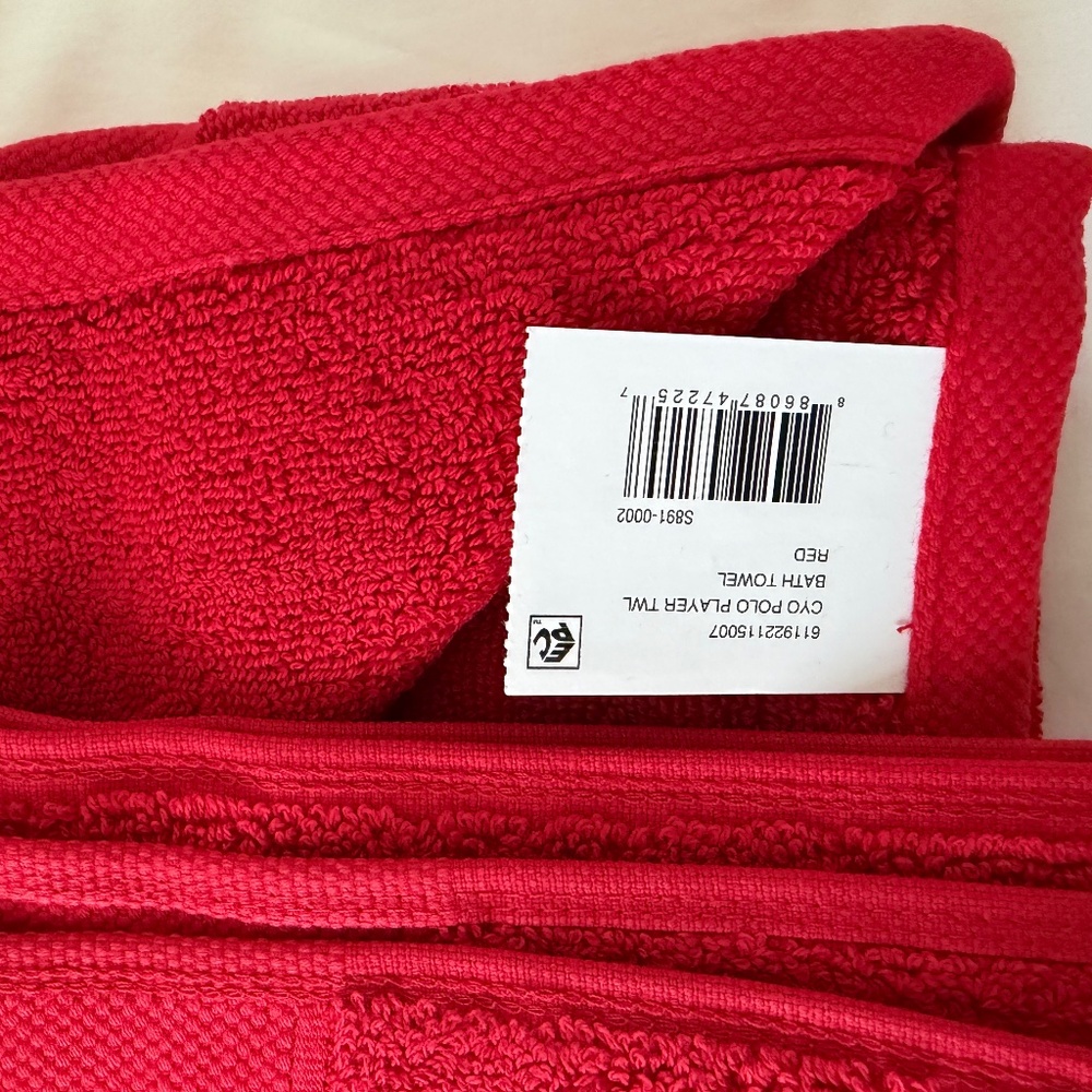The Polo Towel, RL 2000 Red (2 towels) - Picture 2 of 3